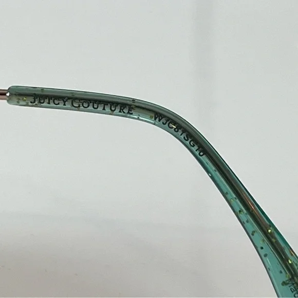 Juicy Couture Star Aviator Gold & Teal Sunglasses NWOT - Picture 10 of 12